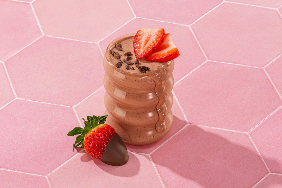 Chocolate Dipped Strawberry Protein Shake