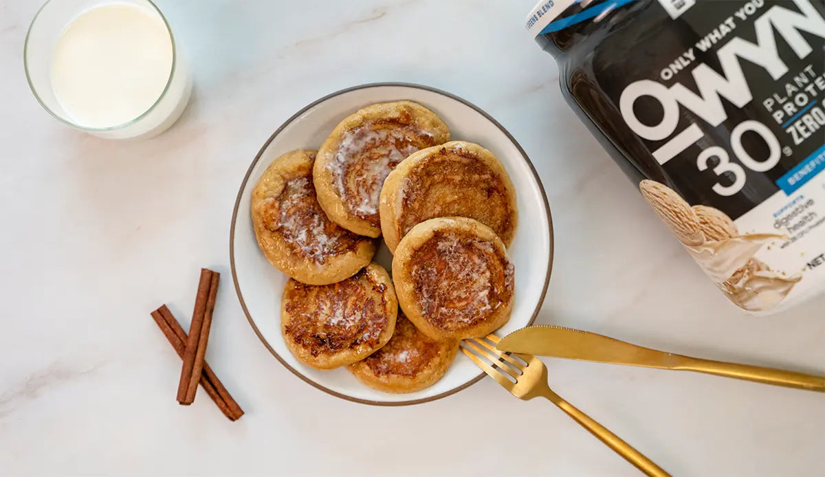 Cinnamon Roll Protein Pancakes