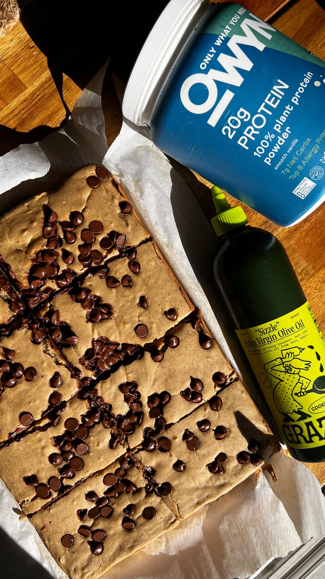 Banana Chocolate Chip Sheet Pan Protein Pancakes