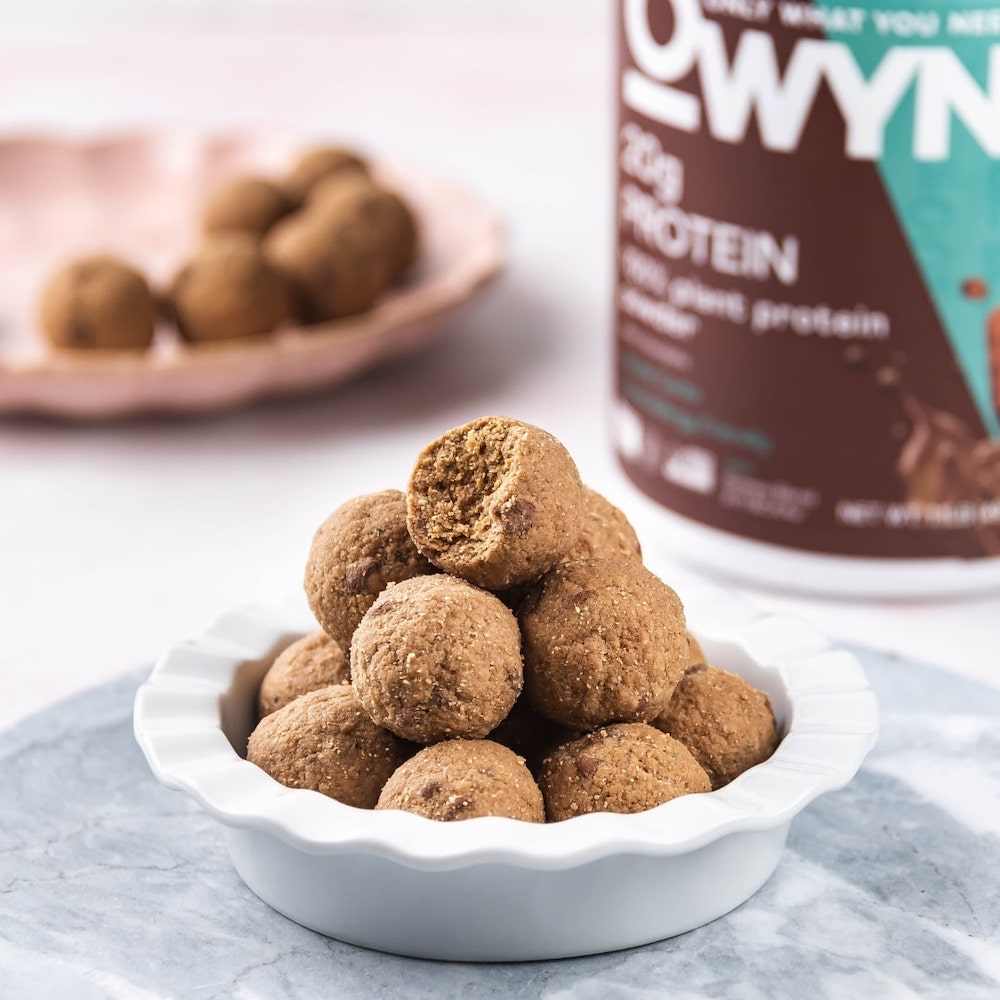 Vegan Chocolate Chip Cookie Protein Bites