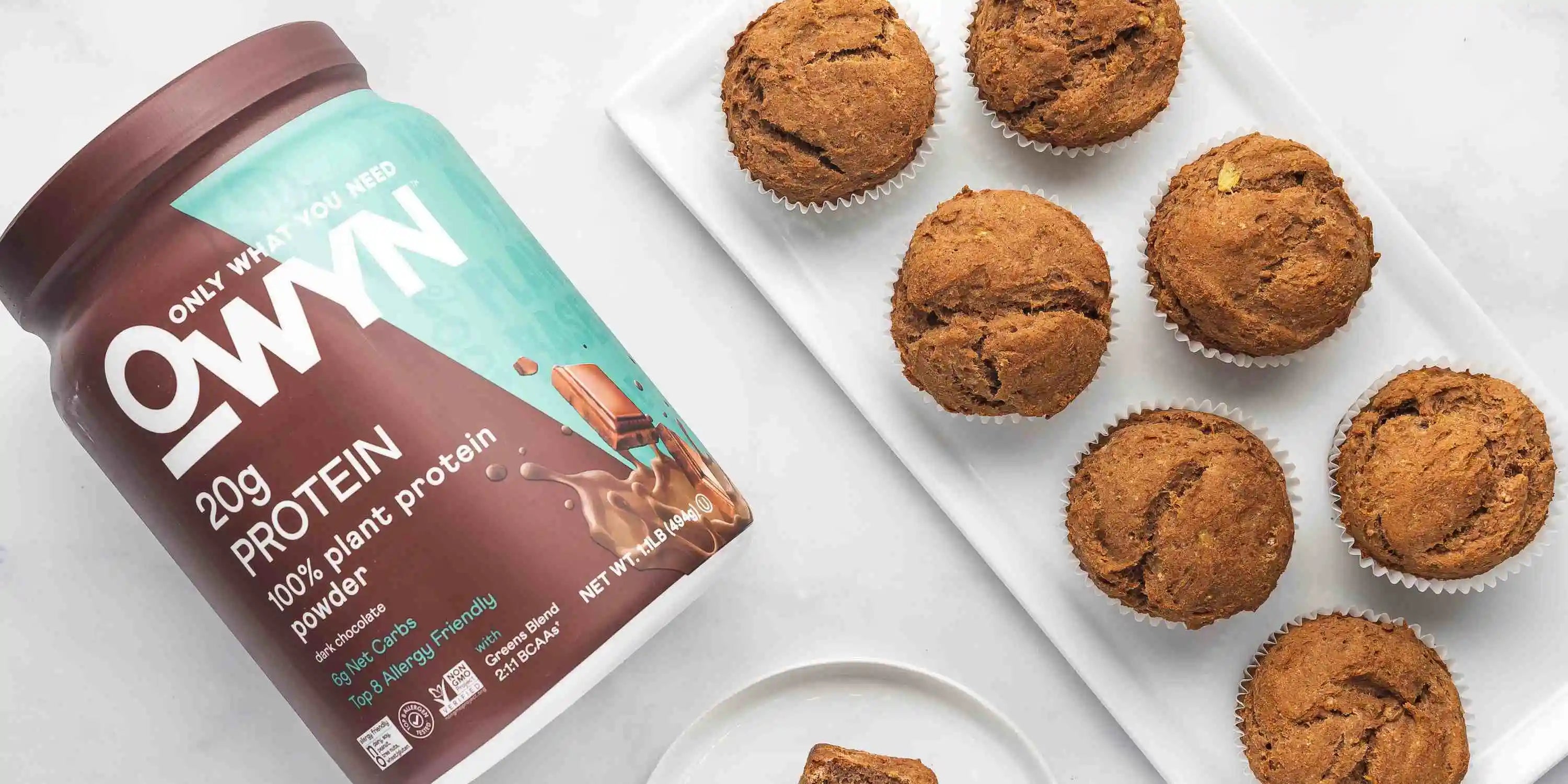 Chocolate Banana Protein Muffins