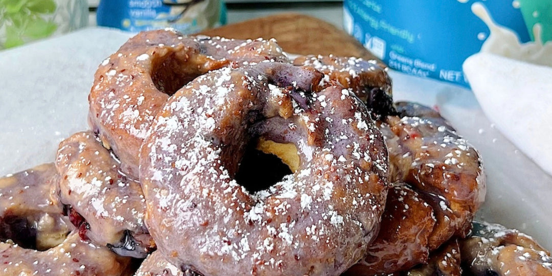 Air Fryer Blueberry Protein Doughnut