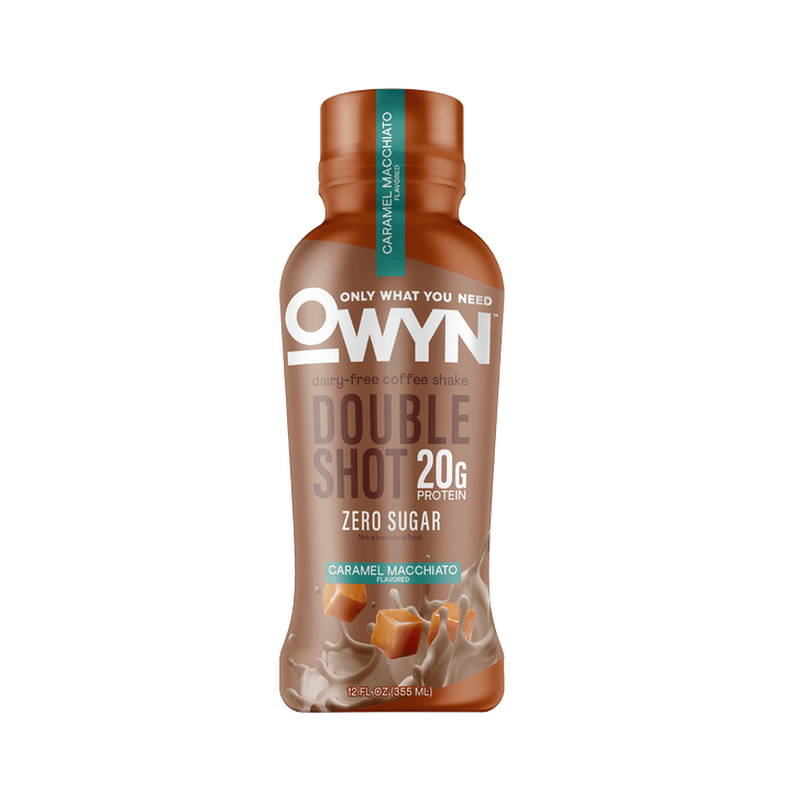 OWYN Caramel Macchiato Protein Coffee Shake bottle in Caramel Macchiato flavor 
