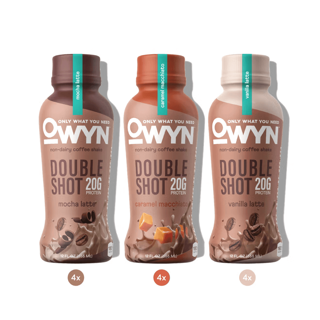 Mocha Latte, Vanilla Latte, Caramel Macchiato Doubleshot Protein Coffee Shake Variety Pack