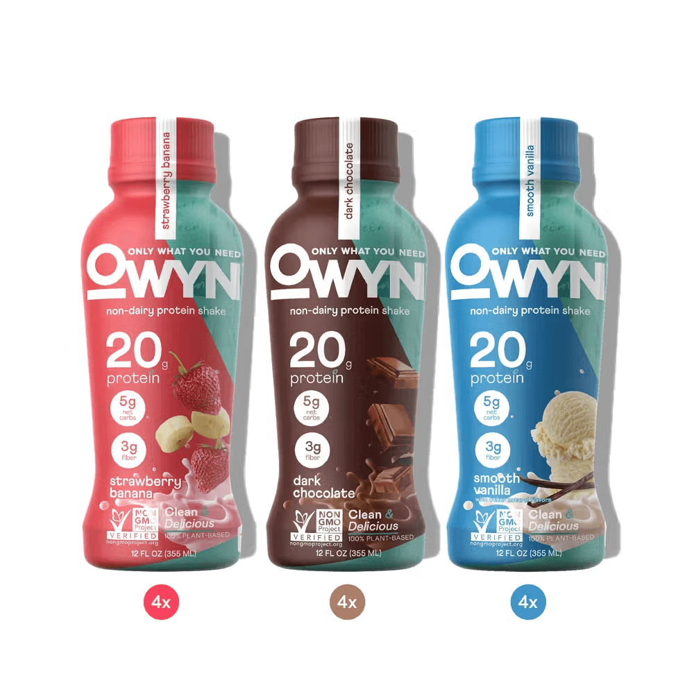 Strawberry Banana, Dark Chocolate, Smooth Vanilla Protein Shake Variety Pack