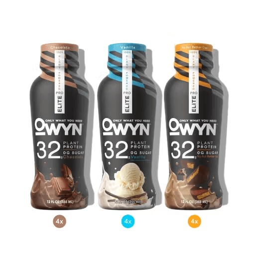 Chocolate, Vanilla, No Nut Buttercup Pro Elite Protein Shake Variety Pack